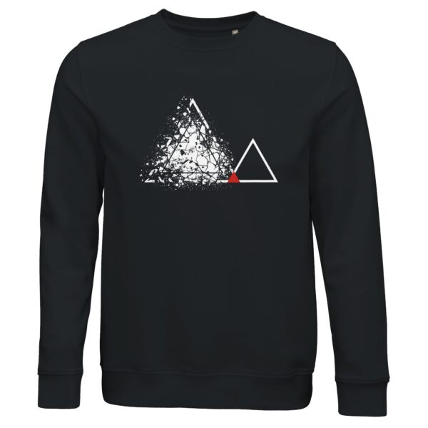 Fear and Courage sweatshirt by Casual Clash in black with fractured and clean triangles