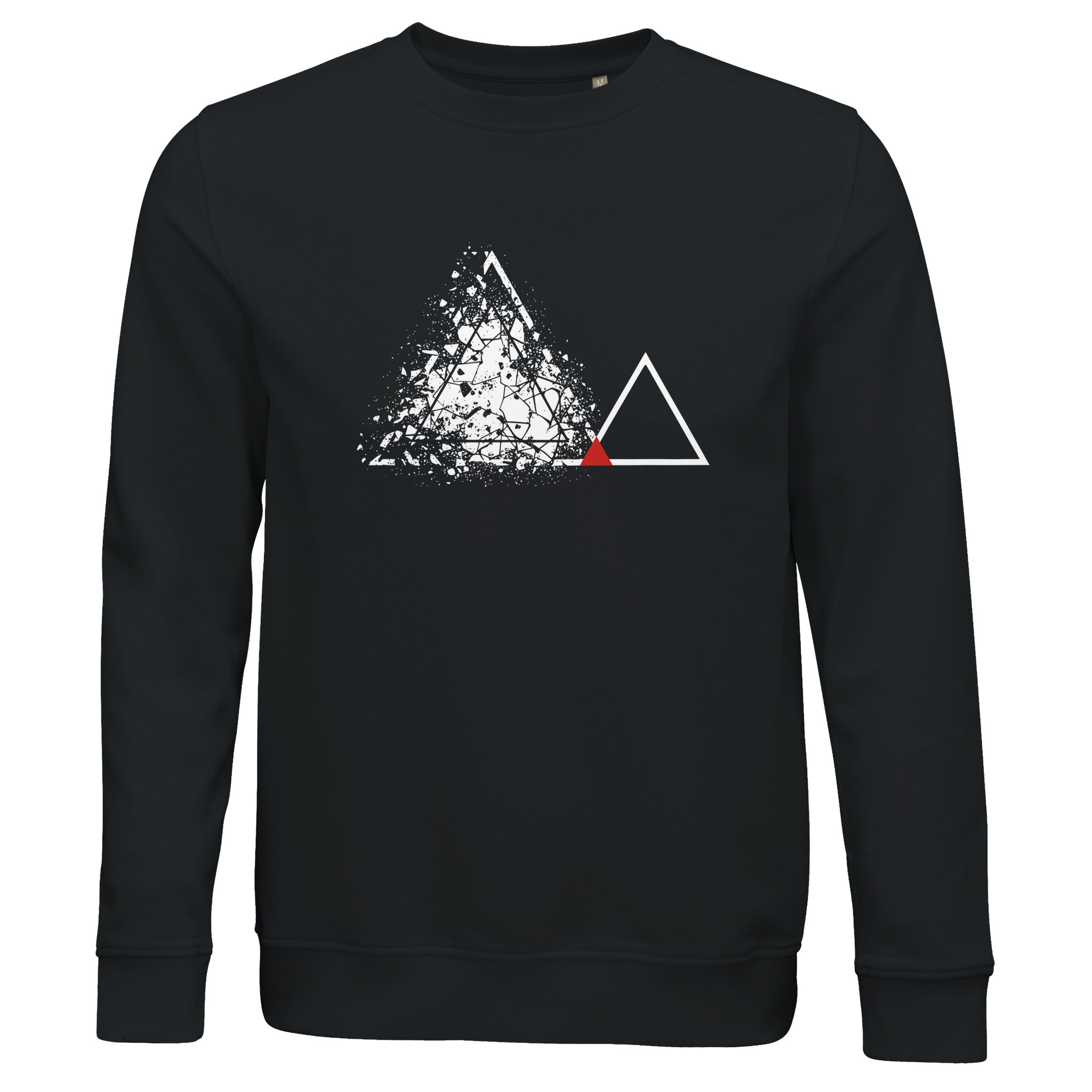 Fear and Courage sweatshirt by Casual Clash in black with fractured and clean triangles
