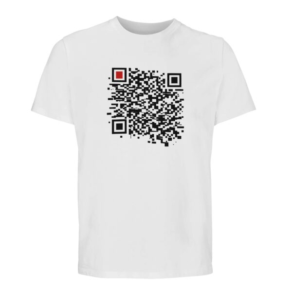 Order and Chaos essential T-shirt by Casual Clash in white with black segmented grid and red square