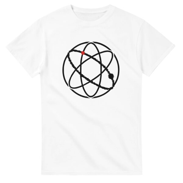 Ego and Awareness essential T-shirt by Casual Clash in white featuring three ovals and a red circle