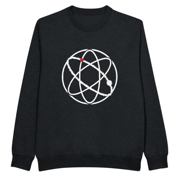 Ego and Awareness sweatshirt by Casual Clash in black featuring three ovals and a red circle