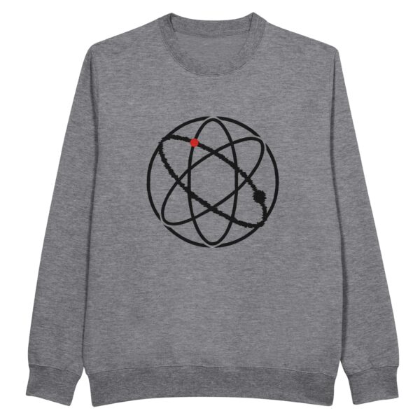 Ego and Awareness sweatshirt by Casual Clash in heather grey featuring three ovals and a red circle