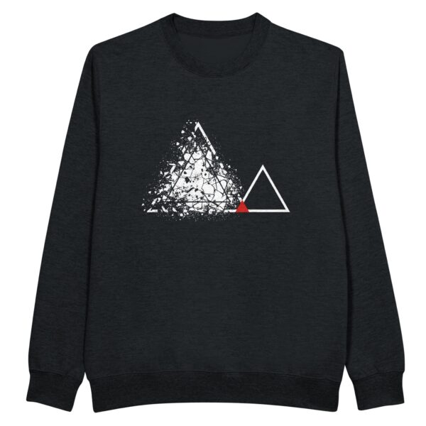 Fear and Courage sweatshirt by Casual Clash in black featuring fractured and clean triangles