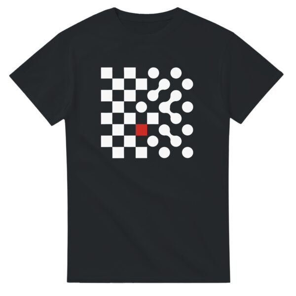 Logic and Emotion essential T-shirt by Casual Clash in black featuring a grid of squares and circles