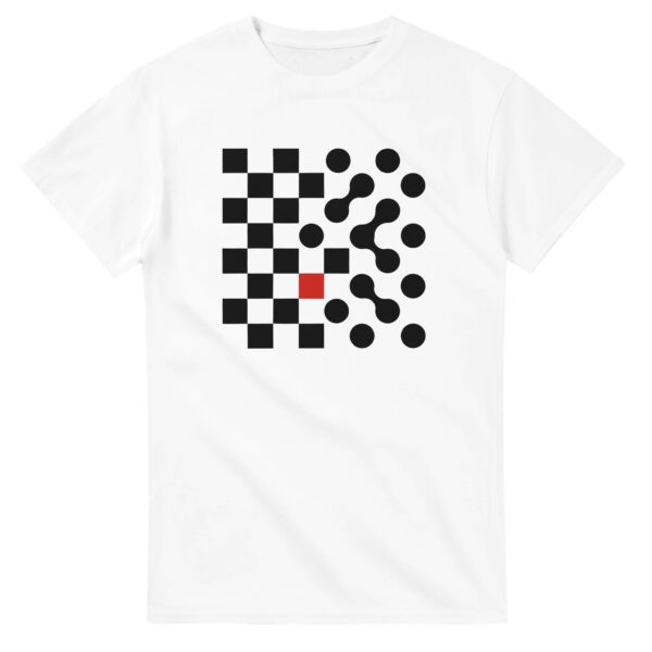 Logic and Emotion essential T-shirt by Casual Clash in white featuring a grid of squares and circles