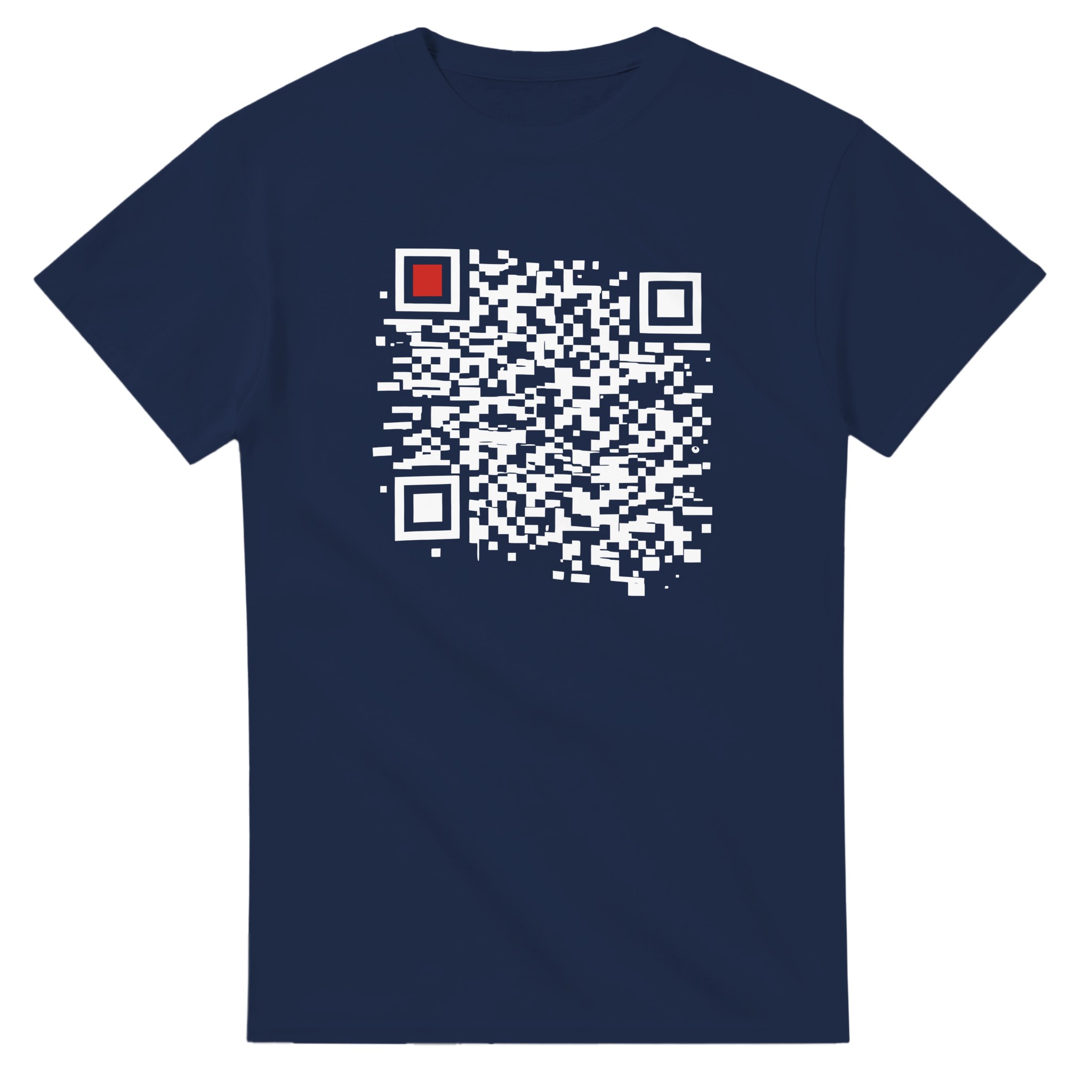 Order // Chaos – Essential T-shirt | Casual Clash Order and Chaos essential T-shirt by Casual Clash in navy featuring a segmented grid and a red square