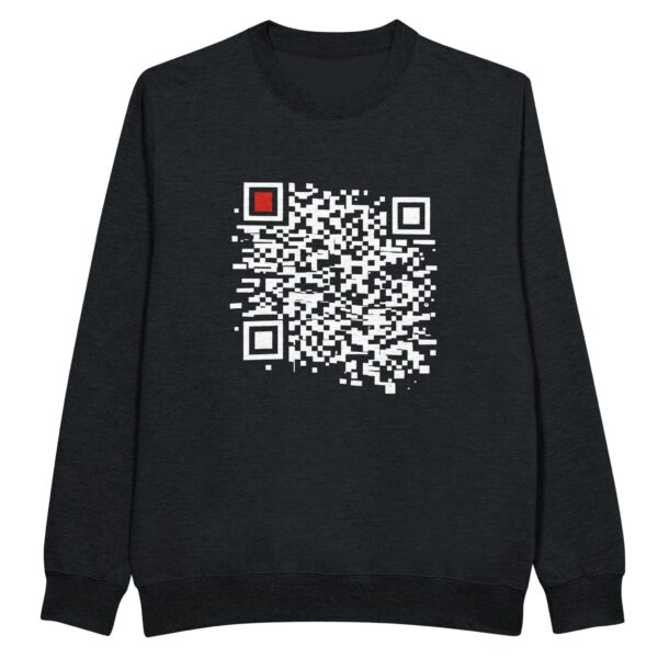 Order and Chaos sweatshirt by Casual Clash in black featuring a segmented grid and a red square